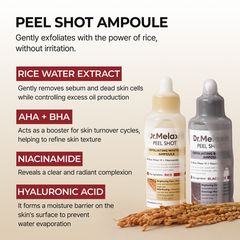Dr.Melaxin Peel Shot Glow Rice Ampoule Duo & Kojic Acid Duo