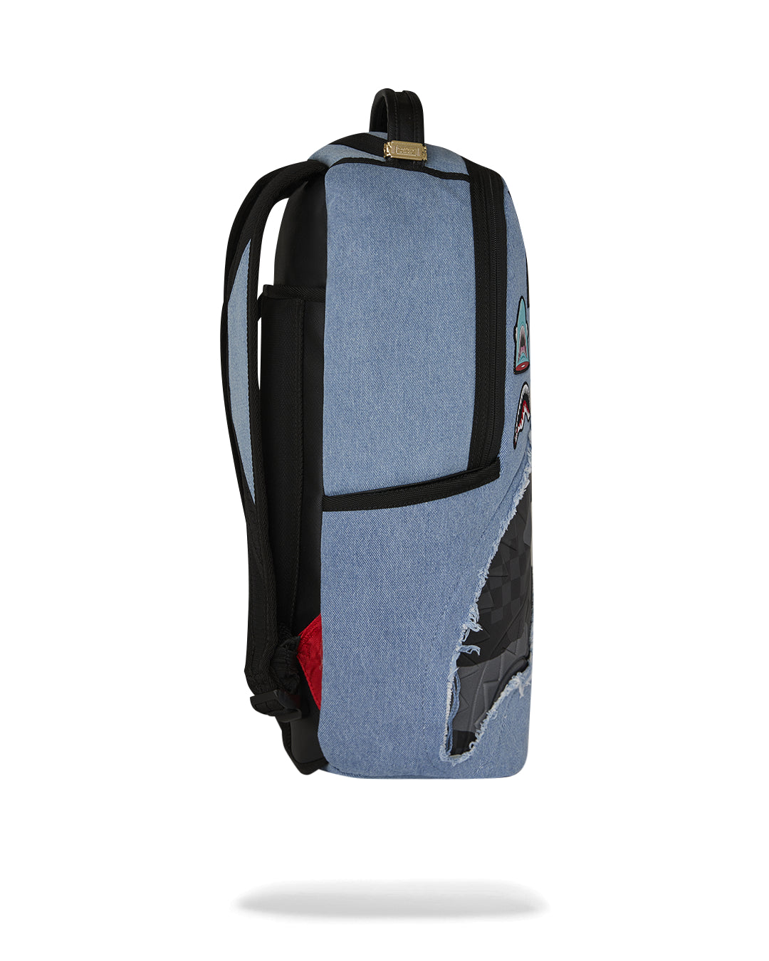 DENIM TEAR 3 AM PATCHES BACKPACK