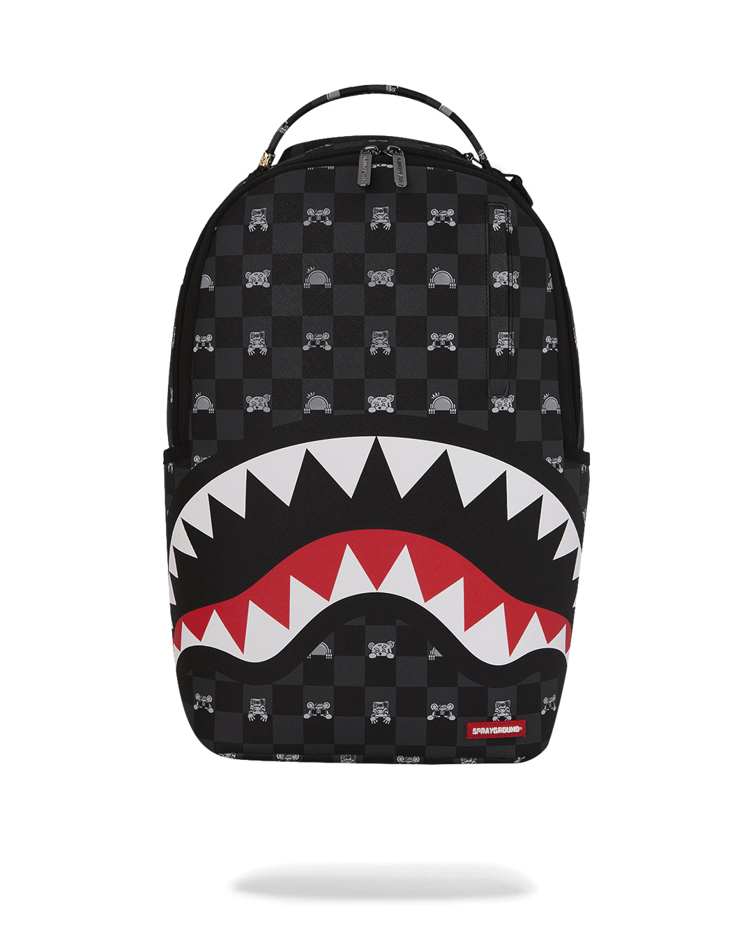 GRAY PEEKING CHARACTER CHECK DLXSV BACKPACK