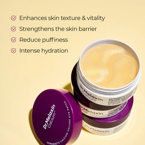 Dr.Melaxin Cemenrete CalciumVolume Eye Patch for SaggingUnder Eye Skin, Eye Mask Carefor Wrinkles, Puffy Eyes & DarkCircles (6OPatches)