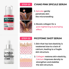 Dr.Melaxin Lumi firm & lift Duo IKorean facial Collagen Firmingserum plumping skin &tightening refines skin repairdensity I Cyano Pink SpiculeSerum + Picotonic ShotAmpoule