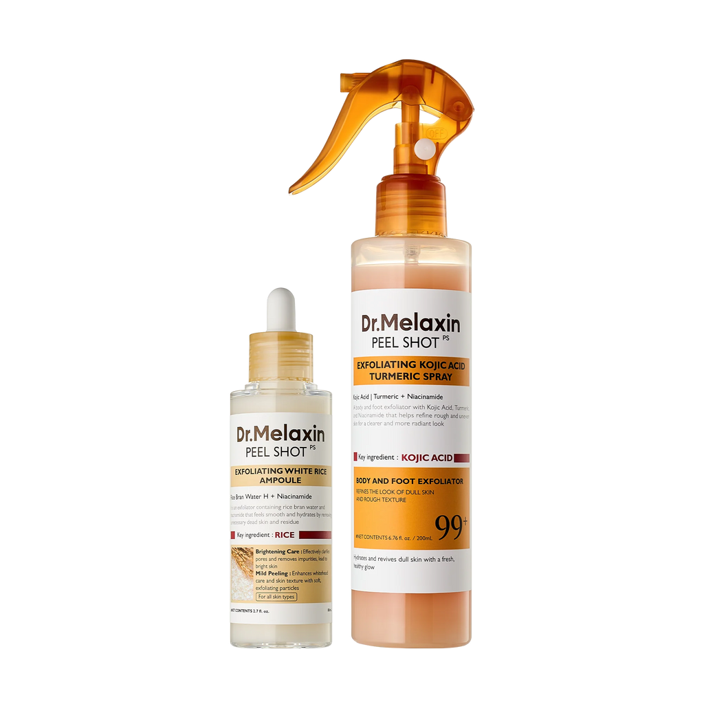 Dr.Melaxin Body & Face PeelShot Duo Glow Rice PeelingAmpoule Kojic Acid & Turmericspray